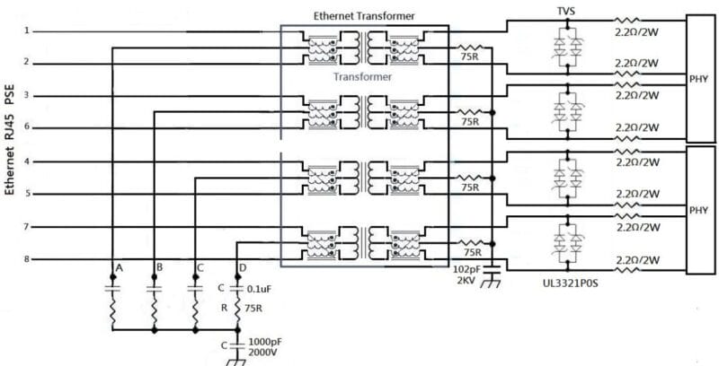 オーディオ用 LANターミネータ作成(Xターミネータ)　回路