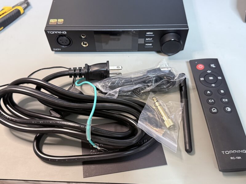 Topping DX5II 付属品